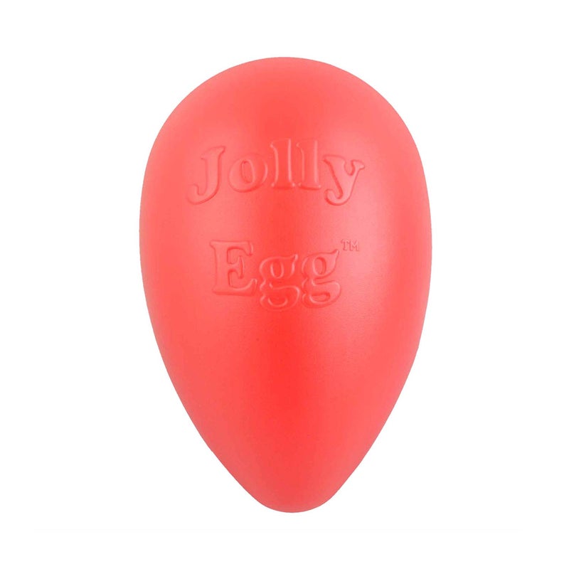 Jolly Pets Jolly Egg Dog Toy, 8 Inches/Medium, Red (JE08 RD) - Image 1